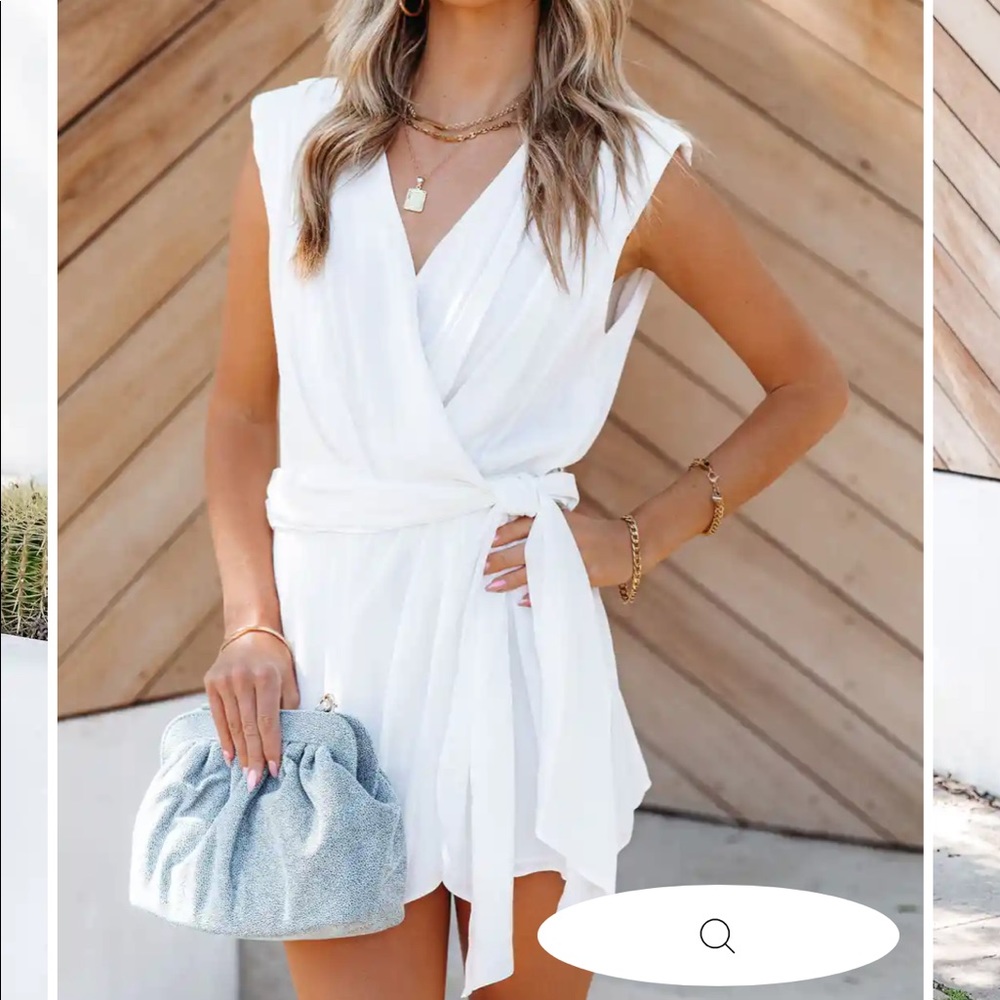 Vici Alice Satin Wrapped romper New